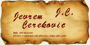 Jevrem Čereković vizit kartica